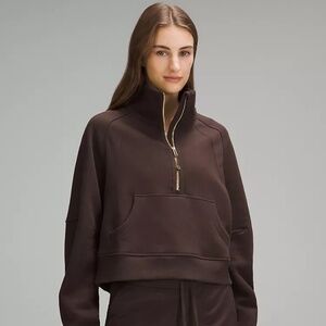 Lululemon - Scuba Oversized Funnel-Neck Half-Zip - Espresso - M/L